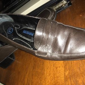 Rockport leather slide on small heel loafer size 8
